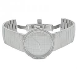 Dior Silver Stainless Steel La D De Dior Diamond Watch 38MM
