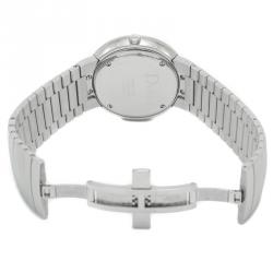 Dior Silver Stainless Steel La D De Dior Diamond Watch 38MM