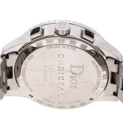 Dior Black Stainless Steel Diamonds Christal CD11431C Women's Wristwatch 38 mm