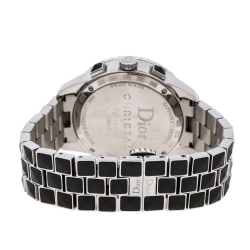 Dior Black Stainless Steel Diamonds Christal CD11431C Women's Wristwatch 38 mm