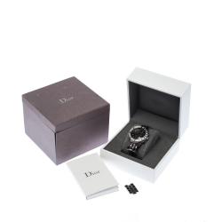 Dior Black Stainless Steel Diamonds Christal CD11431C Women's Wristwatch 38 mm