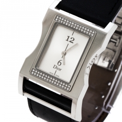 Dior Silver Stainless Steel Diamonds Chris 47 CD033112 Women's Wristwatch 30 mm
