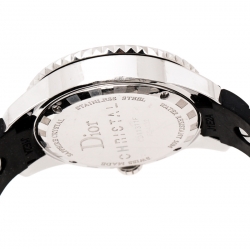 Pre Owned Dior Black Stainless Steel Christal CD11311FR001 Women's Wristwatch 33 mm