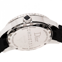 Pre Owned Dior Black Stainless Steel Christal CD11311FR001 Women's Wristwatch 33 mm