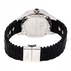 Pre Owned Dior Black Stainless Steel Christal CD11311FR001 Women's Wristwatch 33 mm