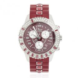 Christian Dior Christal Diamond & Sapphire Womens Chronograph 38MM