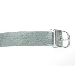 Pre Owned Dior White Stainless Steel Oblique Malice Women's Wristwatch 25 x 19 MM 