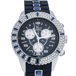 Dior Blue Stainless Steel Christal CD114311 Women's Wristwatch 38 mm