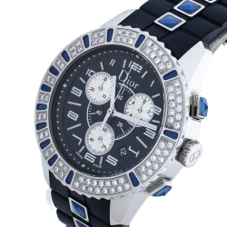 Dior Blue Stainless Steel Christal CD114311 Women's Wristwatch 38 mm