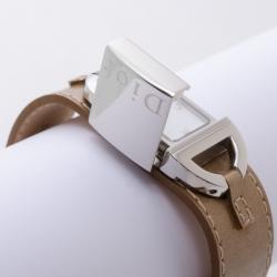 Pre Owned Dior Stainless Steel Pandiora Mirror Dial Quartz D 78-100 Ladies Watch