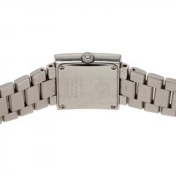 Pre Owned Dior White Stainless Steel Christal Women's Wristwatch 24MM