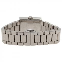 Pre Owned Dior White Stainless Steel Christal Women's Wristwatch 24MM