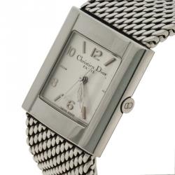 مملوكة مسبقًا Christian Dior Silver Stainless Steel D79-100 Women's Wristwatch 28MM