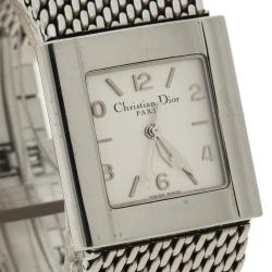 مملوكة مسبقًا Christian Dior Silver Stainless Steel D79-100 Women's Wristwatch 28MM