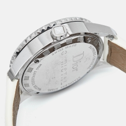 مملوكة مسبقًا Dior Mother of Pearl Stainless Steel Leather Diamond  Christal  CD11311C Women's Wristwatch 33 mm