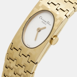 مملوكة مسبقًا Dior White Gold Plated Stainless Steel Miss Dior D70-150 Women's Wristwatch 15 mm