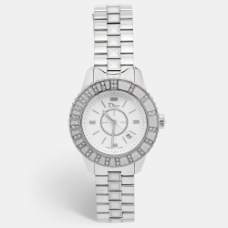 Dior White Diamonds Stainless Steel Christal CD113112M001 Women's Wristwatch 33 mm