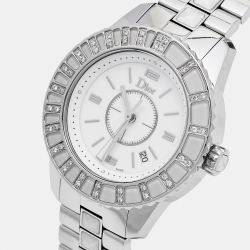 Dior White Diamonds Stainless Steel Christal CD113112M001 Women's Wristwatch 33 mm