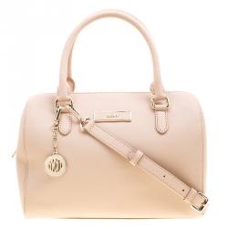 DKNY Beige Leather Satchel