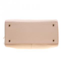 Pre Owned حقيبة دي كي أن واي جلد بيج