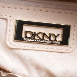 Pre Owned حقيبة دي كي أن واي جلد بيج