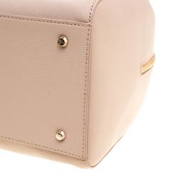 Pre Owned حقيبة دي كي أن واي جلد بيج