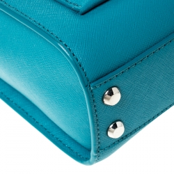 مملوكة مسبقًا Dkny Blue Leather Medium Bryant Crossbody Bag  