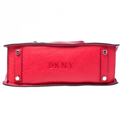 Pre Owned DKNY Red Leather Commuter MD Tote
