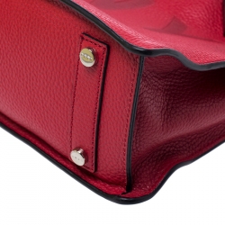 Pre Owned DKNY Red Leather Commuter MD Tote