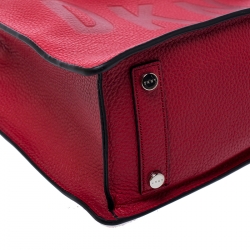 Pre Owned DKNY Red Leather Commuter MD Tote