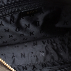 Pre Owned DKNY Beige Signature Coated Canvas Bryant Crossbody Bag