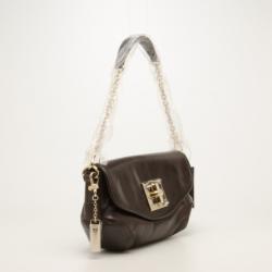 Pre Owned DKNY Flapover Shoulder Bag 