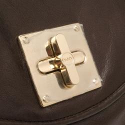 Pre Owned DKNY Flapover Shoulder Bag 