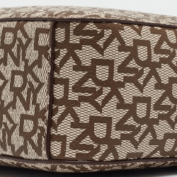 مملوكة مسبقًا DKNY Beige/Brown Signature Coated Canvas Camera Shoulder Bag