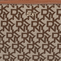 مملوكة مسبقًا DKNY Beige/Brown Signature Coated Canvas Camera Shoulder Bag