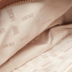 مملوكة مسبقًا DKNY Beige/Brown Signature Coated Canvas Camera Shoulder Bag