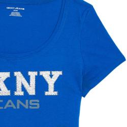 Pre Owned DKNY Blue Cotton T-Shirt S