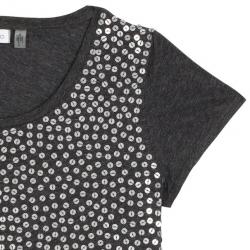 Pre Owned DKNY Grey Sequin T-Shirt S