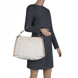 Pre Owned DKNY Beige Canvas Signature Hobo