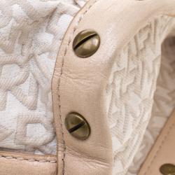Pre Owned DKNY Beige Canvas Signature Hobo