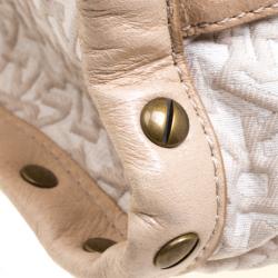 Pre Owned DKNY Beige Canvas Signature Hobo