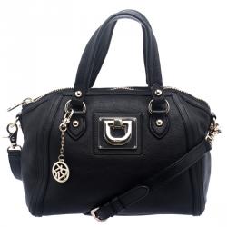 DKNY Black Leather Crossbody Bag