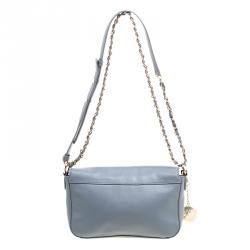 Pre Owned DKNY Grey Leather Crossbody Bag