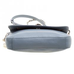 Pre Owned DKNY Grey Leather Crossbody Bag