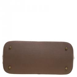 Pre Owned DKNY Brown Saffiano Leather Top Handle Bag