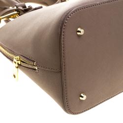 Pre Owned DKNY Brown Saffiano Leather Top Handle Bag