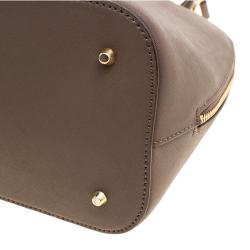 Pre Owned DKNY Brown Saffiano Leather Top Handle Bag