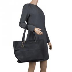 Pre Owned DKNY Black Saffiano Leather Tote