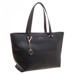 Pre Owned DKNY Black Saffiano Leather Tote