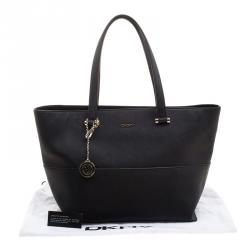 Pre Owned DKNY Black Saffiano Leather Tote